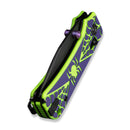 CIVIVI Baby Banter 2 - Spooky Thumb Stud & Crossbar Lock Knife Purple and Green G10 Handle (2.34" Black Stonewashed 14C28N Blade) C24074B-1