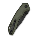 CIVIVI ELITE Brova Thumb Stud & Top Liner Lock Knife Forest Green Aluminum Handle (3.41" Black Stonewashed CPM S35VN Blade) CE25093-3
