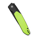 CIVIVI Brr15 Light Flipper Knife Black & Neon Green G10 Handle (3.2" Black Stonewashed Nitro-V Blade) C25063-2