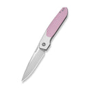 CIVIVI Brr15 Light Flipper Knife White & Powder Pink G10 Handle (3.2" Satin Finished Nitro-V Blade) C25063-3