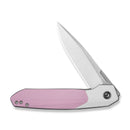 CIVIVI Brr15 Light Flipper Knife White & Powder Pink G10 Handle (3.2" Satin Finished Nitro-V Blade) C25063-3