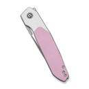 CIVIVI Brr15 Light Flipper Knife White & Powder Pink G10 Handle (3.2" Satin Finished Nitro-V Blade) C25063-3