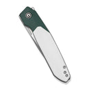 CIVIVI Brr15 Light Flipper Knife Teal Green & White G10 Handle (3.2" Satin Finished Nitro-V Blade) C25063-4