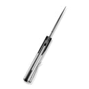 CIVIVI Brr15 Light Flipper Knife Black & White G10 Handle (3.2" Damascus Blade) C25063-DS1