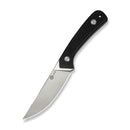 CIVIVI Carveth Hunting Fixed Blade Knife Black G10 Handle (3.59" Stonewashed AEB-L Blade) C25040-1, With 1PC Black Lanyard, Black Kydex Sheath & T-Clip