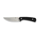 CIVIVI Carveth Hunting Fixed Blade Knife Black G10 Handle (3.59" Stonewashed AEB-L Blade) C25040-1, With 1PC Black Lanyard, Black Kydex Sheath & T-Clip