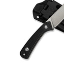 CIVIVI Carveth Hunting Fixed Blade Knife Black G10 Handle (3.59" Stonewashed AEB-L Blade) C25040-1, With 1PC Black Lanyard, Black Kydex Sheath & T-Clip