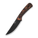 CIVIVI Carveth Hunting Fixed Blade Knife Orange & Black G10 Handle (3.59" Black Stonewashed AEB-L Blade) C25040-2, With 1PC Black Lanyard, Black Kydex Sheath & T-Clip