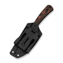 CIVIVI Carveth Hunting Fixed Blade Knife Orange & Black G10 Handle (3.59" Black Stonewashed AEB-L Blade) C25040-2, With 1PC Black Lanyard, Black Kydex Sheath & T-Clip