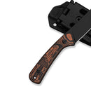 CIVIVI Carveth Hunting Fixed Blade Knife Orange & Black G10 Handle (3.59" Black Stonewashed AEB-L Blade) C25040-2, With 1PC Black Lanyard, Black Kydex Sheath & T-Clip