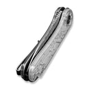CIVIVI Elementum Flipper Knife Polished Clear Lexan Handle (2.96" Satin Finished Nitro-V Blade With Rock-Grind Pattern) C18062AM-1