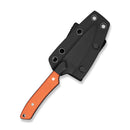 CIVIVI High Grass Field Knife Hunting Fixed Blade Knife Orange G10 Handle (2.93" Black Stonewashed 14C28N Blade) C25084-1, With 1PC Black Lanyard, Black Kydex Sheath & T-Clip