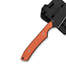 CIVIVI High Grass Field Knife Hunting Fixed Blade Knife Orange G10 Handle (2.93" Black Stonewashed 14C28N Blade) C25084-1, With 1PC Black Lanyard, Black Kydex Sheath & T-Clip