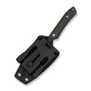 CIVIVI High Grass Field Knife Hunting Fixed Blade Knife Green Canvas Micarta Handle (2.93" Satin Finished 14C28N Blade) C25084-2, With 1PC Black Lanyard, Black Kydex Sheath & T-Clip