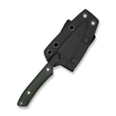 CIVIVI High Grass Field Knife Hunting Fixed Blade Knife Green Canvas Micarta Handle (2.93" Satin Finished 14C28N Blade) C25084-2, With 1PC Black Lanyard, Black Kydex Sheath & T-Clip
