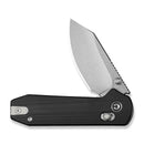 CIVIVI Lil Yonder Thumb Stud & Crossbar Lock Knife Black G10 Handle (2.44" Stonewashed 14C28N Blade) C25025B-1