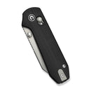 CIVIVI Lil Yonder Thumb Stud & Crossbar Lock Knife Black G10 Handle (2.44" Stonewashed 14C28N Blade) C25025B-1