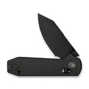 CIVIVI Lil Yonder Thumb Stud & Crossbar Lock Knife Dark Green Canvas Micarta Handle (2.44" Black Stonewashed 14C28N Blade) C25025B-2