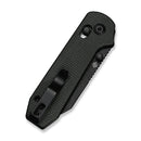 CIVIVI Lil Yonder Thumb Stud & Crossbar Lock Knife Dark Green Canvas Micarta Handle (2.44" Black Stonewashed 14C28N Blade) C25025B-2