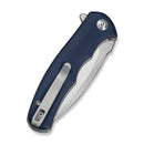 CIVIVI Mini Praxis Flipper Knife Blue Canvas Micarta Handle (2.98" Satin Finished D2 Blade) C18026C-6