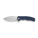 CIVIVI Mini Praxis Flipper Knife Blue Canvas Micarta Handle (2.98" Satin Finished D2 Blade) C18026C-6