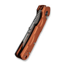 CIVIVI Pulsara Utility Flipper & Button Lock Knife Orange Aluminum Handle (2.44" Stonewashed S/S Blade Holder & Plain 6Cr13 Blade) C24041F-3