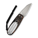 CIVIVI Purr Flipper & Slip Joint Knife Orange, Black & White G10 Handle (1.83" Stonewashed Nitro-V Blade ,With 1PC Black Lanyard) C25054-5