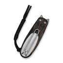 CIVIVI Purr Flipper & Slip Joint Knife Orange, Black & White G10 Handle (1.83" Stonewashed Nitro-V Blade ,With 1PC Black Lanyard) C25054-5