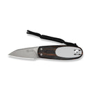 CIVIVI Purr Flipper & Slip Joint Knife Orange, Black & White G10 Handle (1.83" Stonewashed Nitro-V Blade ,With 1PC Black Lanyard) C25054-5