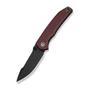 CIVIVI Ryson-E Thumb Stud Knife Burgundy G10 Handle (3.32" Black Stonewashed 14C28N Blade) C25097-1