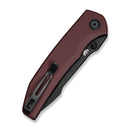 CIVIVI Ryson-E Thumb Stud Knife Burgundy G10 Handle (3.32" Black Stonewashed 14C28N Blade) C25097-1