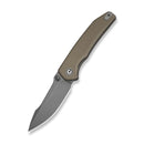 CIVIVI Ryson-E Thumb Stud Knife Tan G10 Handle (3.32" Gray Stonewashed 14C28N Blade) C25097-2