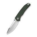 CIVIVI Ryson-E Thumb Stud Knife Green Canvas Micarta Handle (3.32" Satin Finished 14C28N Blade) C25097-3