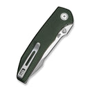 CIVIVI Ryson-E Thumb Stud Knife Green Canvas Micarta Handle (3.32" Satin Finished 14C28N Blade) C25097-3