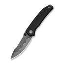 CIVIVI Ryson-E Thumb Stud Knife Black Canvas Micarta Handle (3.32" Damascus Blade) C25097-DS1