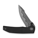 CIVIVI Ryson-E Thumb Stud Knife Black Canvas Micarta Handle (3.32" Damascus Blade) C25097-DS1