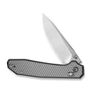 CIVIVI ELITE Tessera Thumb Stud & Crossbar Lock Knife Diamond Patterned Gray Aluminum Handle (3.37" Satin Finished CPM S35VN Blade) CE26029-1