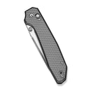 CIVIVI ELITE Tessera Thumb Stud & Crossbar Lock Knife Diamond Patterned Gray Aluminum Handle (3.37" Satin Finished CPM S35VN Blade) CE26029-1