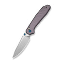 CIVIVI ELITE Tessera Thumb Stud & Crossbar Lock Knife Diamond Patterned Purple Aluminum Handle (3.37" Satin Finished CPM S35VN Blade) CE26029-2