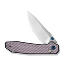 CIVIVI ELITE Tessera Thumb Stud & Crossbar Lock Knife Diamond Patterned Purple Aluminum Handle (3.37" Satin Finished CPM S35VN Blade) CE26029-2