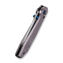 CIVIVI ELITE Tessera Thumb Stud & Crossbar Lock Knife Diamond Patterned Purple Aluminum Handle (3.37" Satin Finished CPM S35VN Blade) CE26029-2