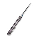 CIVIVI ELITE Tessera Thumb Stud & Crossbar Lock Knife Diamond Patterned Purple Aluminum Handle (3.37" Satin Finished CPM S35VN Blade) CE26029-2