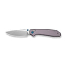 CIVIVI ELITE Tessera Thumb Stud & Crossbar Lock Knife Diamond Patterned Purple Aluminum Handle (3.37" Satin Finished CPM S35VN Blade) CE26029-2