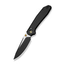 CIVIVI ELITE Tessera Thumb Stud & Crossbar Lock Knife Diamond Patterned Black Aluminum Handle (3.37" Black Stonewashed CPM S35VN Blade, Satin Flat) CE26029-3