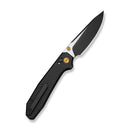CIVIVI ELITE Tessera Thumb Stud & Crossbar Lock Knife Diamond Patterned Black Aluminum Handle (3.37" Black Stonewashed CPM S35VN Blade, Satin Flat) CE26029-3