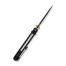 CIVIVI ELITE Tessera Thumb Stud & Crossbar Lock Knife Diamond Patterned Black Aluminum Handle (3.37" Black Stonewashed CPM S35VN Blade, Satin Flat) CE26029-3
