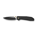 CIVIVI ELITE Tessera Thumb Stud & Crossbar Lock Knife Diamond Patterned Black Aluminum Handle (3.37" Black Stonewashed CPM S35VN Blade, Satin Flat) CE26029-3