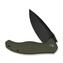 CIVIVI Vyrent Flipper & Thumb Stud Knife Olive Canvas Micarta Contoured Handle (3.48" Black Stonewashed Nitro-X7 Blade) C25037-2