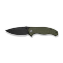 CIVIVI Vyrent Flipper & Thumb Stud Knife Olive Canvas Micarta Contoured Handle (3.48" Black Stonewashed Nitro-X7 Blade) C25037-2