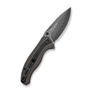 CIVIVI Vyrent Flipper & Thumb Stud Knife Black, Tan & Orange G10 Contoured Handle (3.48" Damascus Blade) C25037B-DS1